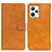 Leather Case Stands Flip Cover Holder A05D for Realme C35 Brown