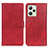 Leather Case Stands Flip Cover Holder A05D for Realme C35 Red