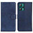 Leather Case Stands Flip Cover Holder A05D for Realme Q5 5G Blue