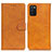 Leather Case Stands Flip Cover Holder A05D for Samsung Galaxy M02s Brown