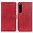 Leather Case Stands Flip Cover Holder A05D for Sony Xperia 1 IV Red