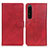 Leather Case Stands Flip Cover Holder A05D for Sony Xperia 1 IV SO-51C Red