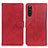 Leather Case Stands Flip Cover Holder A05D for Sony Xperia 10 III Lite Red