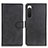 Leather Case Stands Flip Cover Holder A05D for Sony Xperia 10 IV Black