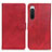 Leather Case Stands Flip Cover Holder A05D for Sony Xperia 10 IV Red