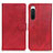 Leather Case Stands Flip Cover Holder A05D for Sony Xperia 10 IV SO-52C Red