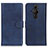 Leather Case Stands Flip Cover Holder A05D for Sony Xperia PRO-I Blue