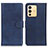 Leather Case Stands Flip Cover Holder A05D for Vivo V23 5G Blue