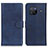 Leather Case Stands Flip Cover Holder A05D for Vivo X80 5G Blue