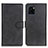 Leather Case Stands Flip Cover Holder A05D for Vivo Y01 Black