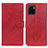 Leather Case Stands Flip Cover Holder A05D for Vivo Y01A Red