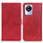 Leather Case Stands Flip Cover Holder A05D for Vivo Y02 Red