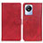 Leather Case Stands Flip Cover Holder A05D for Vivo Y02A Red