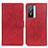 Leather Case Stands Flip Cover Holder A05D for Vivo Y74s 5G Red