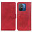 Leather Case Stands Flip Cover Holder A05D for Xiaomi Poco C55 Red