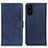 Leather Case Stands Flip Cover Holder A05D for Xiaomi Redmi 13C Blue