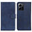 Leather Case Stands Flip Cover Holder A05D for Xiaomi Redmi Note 12 4G Blue