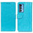 Leather Case Stands Flip Cover Holder A06D for Motorola Moto Edge 20 Pro 5G Sky Blue