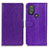 Leather Case Stands Flip Cover Holder A06D for Motorola Moto G Play (2023) Purple