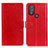 Leather Case Stands Flip Cover Holder A06D for Motorola Moto G Play (2023) Red