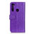 Leather Case Stands Flip Cover Holder A06D for Motorola Moto One Fusion Plus Purple