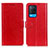 Leather Case Stands Flip Cover Holder A06D for Oppo A54 4G Red