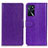 Leather Case Stands Flip Cover Holder A06D for Oppo A54s Purple