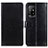 Leather Case Stands Flip Cover Holder A06D for Oppo A94 5G Black