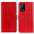 Leather Case Stands Flip Cover Holder A06D for Oppo K9 5G Red