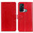 Leather Case Stands Flip Cover Holder A06D for Oppo Reno5 A Red