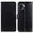 Leather Case Stands Flip Cover Holder A06D for Oppo Reno5 F Black