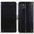 Leather Case Stands Flip Cover Holder A06D for Samsung Galaxy A03 Black