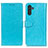 Leather Case Stands Flip Cover Holder A06D for Samsung Galaxy A04s Sky Blue