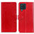 Leather Case Stands Flip Cover Holder A06D for Samsung Galaxy M32 4G Red