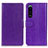 Leather Case Stands Flip Cover Holder A06D for Sony Xperia 5 III Purple