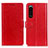 Leather Case Stands Flip Cover Holder A06D for Sony Xperia 5 III Red