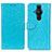 Leather Case Stands Flip Cover Holder A06D for Sony Xperia PRO-I Sky Blue