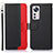 Leather Case Stands Flip Cover Holder A06D for Xiaomi Mi 12 5G Red and Black