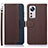 Leather Case Stands Flip Cover Holder A06D for Xiaomi Mi 12S Pro 5G Brown