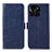 Leather Case Stands Flip Cover Holder A07D for Huawei Honor X8b Blue