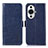 Leather Case Stands Flip Cover Holder A07D for Huawei Nova 11 Blue