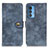 Leather Case Stands Flip Cover Holder A07D for Motorola Moto Edge 20 Pro 5G Blue