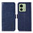 Leather Case Stands Flip Cover Holder A07D for Motorola Moto Edge (2023) 5G Blue