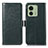 Leather Case Stands Flip Cover Holder A07D for Motorola Moto Edge (2023) 5G Green