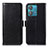 Leather Case Stands Flip Cover Holder A07D for Motorola Moto Edge 40 Neo 5G Black