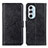 Leather Case Stands Flip Cover Holder A07D for Motorola Moto Edge Plus (2022) 5G Black