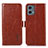 Leather Case Stands Flip Cover Holder A07D for Motorola Moto G 5G (2023)