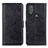 Leather Case Stands Flip Cover Holder A07D for Motorola Moto G Play Gen 2 Black