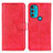 Leather Case Stands Flip Cover Holder A07D for Motorola Moto G71 5G Red