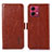 Leather Case Stands Flip Cover Holder A07D for Motorola Moto G84 5G